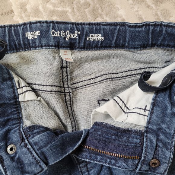 Boys Size 12 Cat & Jack Stretch Jeans Denim - Picture 3 of 3